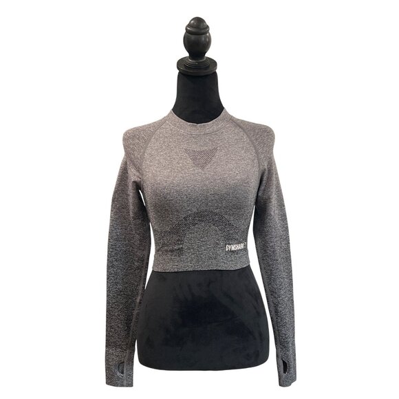 Gymshark Womens Long Sleeve Seamless Crop Top Size Small - Picture 9 of 9